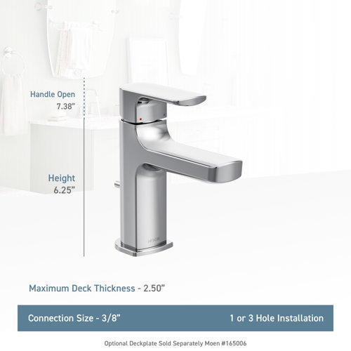 Moen Rizon Low Arc Bathroom Faucet with Drain Assembly & Reviews Wayfair